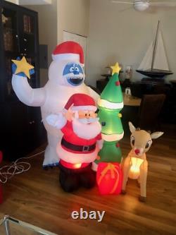 Gemmy 5.1' Rudolph the Red Nosed Reindeer & Santa Christmas Inflatable Gemmy 5.1' Rudolph the Red Nosed Reindeer & Santa Christmas Inflatable