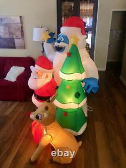Gemmy 5.1' Rudolph the Red Nosed Reindeer & Santa Christmas Inflatable Gemmy 5.1' Rudolph the Red Nosed Reindeer & Santa Christmas Inflatable