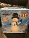 Gemmy 5ft Animated Airblown Snowman Christmas Songs & Light Up Inflatable New