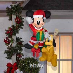 Gemmy 5ft Tall Disney's Hanging Mickey and Pluto Christmas Inflatable