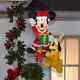 Gemmy 5ft Tall Disney's Hanging Mickey And Pluto Christmas Inflatable