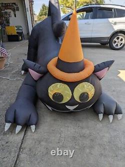 Gemmy 6' Animated Airblown Wiggle Eyes Black Cat HALLOWEEN Yard Inflatable VIDEO