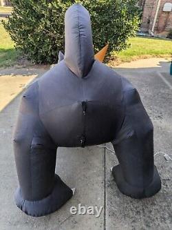 Gemmy 6' Animated Airblown Wiggle Eyes Black Cat HALLOWEEN Yard Inflatable VIDEO