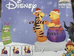 Gemmy 6' Animated Disney Pooh & Tigger Lighted Christmas inflatable Airblown-NEW