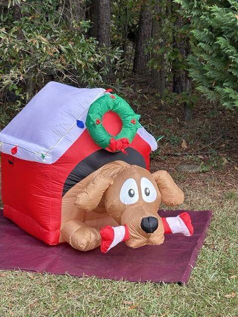 Gemmy 6' Animated Dog Withbone Lighted Christmas Doghouse Inflatable Airblown-new