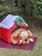 Gemmy 6' Animated Dog Withbone Lighted Christmas Doghouse Inflatable Airblown-new