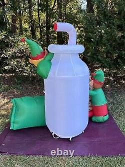 Gemmy 6' Elves' Milk & Cookies For Santa Lighted Christmas Inflatable Airblown