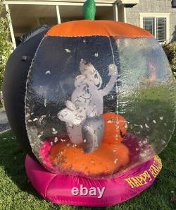 Gemmy 6' Halloween Airblown Inflatable Whirlwind Globe Ghosts Flying Bats