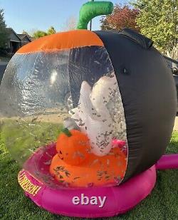 Gemmy 6' Halloween Airblown Inflatable Whirlwind Globe Ghosts Flying Bats