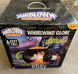 Gemmy 6' Halloween Airblown Inflatable Whirlwind Globe Ghosts Flying Bats