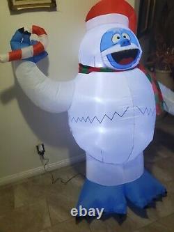 Gemmy 6' Inflatable Airblown Bumble Abominable Snowman Holding Candy Cane
