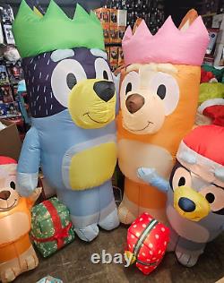 Gemmy 6ft Tall Bluey with Family Scene Christmas Inflatable