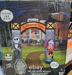 Gemmy 8.5ft Tall Jack&Sally Nightmare Before Christmas Halloween Inflatable Arch