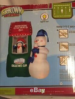 Gemmy 8' Lighted Snowcones Christmas Airblown RARE Collectors Club Inflatable