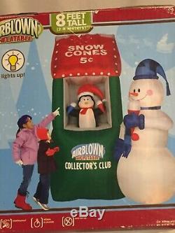 Gemmy 8' Lighted Snowcones Christmas Airblown RARE Collectors Club Inflatable