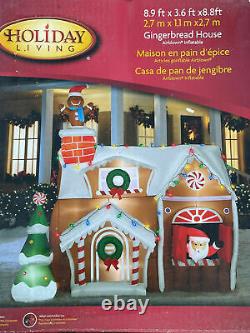 Gemmy 8' Rare Animated Gingerbread House Lighted Christmas Inflatable HTF Item