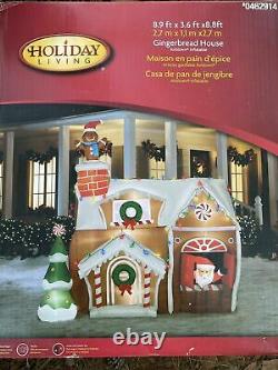 Gemmy 8' Rare Animated Gingerbread House Lighted Christmas Inflatable HTF Item
