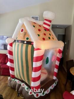 Gemmy 8' Rotating Gingerbread House LIGHTED Christmas Inflatable Airblown Gemmy 8' Rotating Gingerbread House LIGHTED Christmas Inflatable Airblown