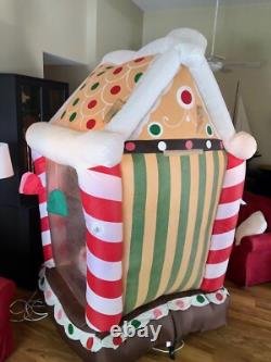 Gemmy 8' Rotating Gingerbread House LIGHTED Christmas Inflatable Airblown Gemmy 8' Rotating Gingerbread House LIGHTED Christmas Inflatable Airblown