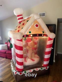 Gemmy 8' Rotating Gingerbread House LIGHTED Christmas Inflatable Airblown Gemmy 8' Rotating Gingerbread House LIGHTED Christmas Inflatable Airblown
