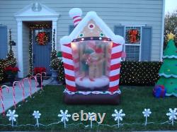 Gemmy 8' Rotating Gingerbread House LIGHTED Christmas Inflatable Airblown Gemmy 8' Rotating Gingerbread House LIGHTED Christmas Inflatable Airblown