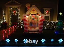Gemmy 8' Rotating Gingerbread House LIGHTED Christmas Inflatable Airblown Gemmy 8' Rotating Gingerbread House LIGHTED Christmas Inflatable Airblown