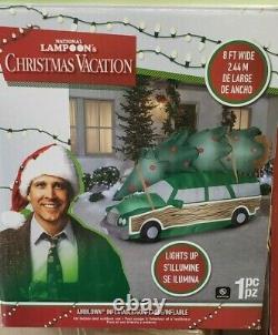 Gemmy 8ft long Griswold Family Station Wagon with Christmas Tree Inflatable