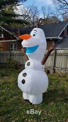 Gemmy 9' Disney Olaf Snowman Frozen Christmas Airblown Inflatable Light Blow Up