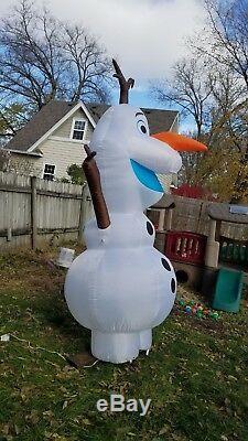 Gemmy 9' Disney Olaf Snowman Frozen Christmas Airblown Inflatable Light Blow Up