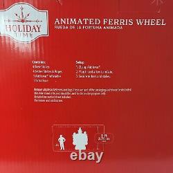 Gemmy 9' animated airblown christmas Lighted Ferris Wheel Inflatable Yard Decor