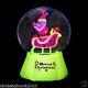 Gemmy Airblown Neon Santa & Sleigh Snow Globe With Black Lightchristma Inflatable