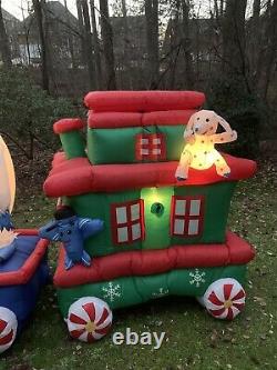 Gemmy Airblown Animated Inflatable Rudolph Express Train 16 Ft Rare