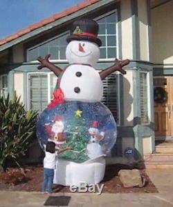 Gemmy Airblown Christmas Inflatable 12ft Snow globe Snowman Huge