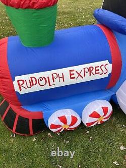 Gemmy Airblown Christmas Inflatable Rudolph and Misfits 16ft Animated Train