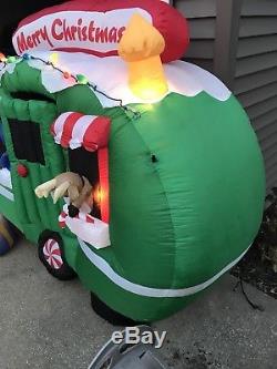 Gemmy Airblown Christmas Inflatable Santa In RV/Camper