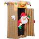 Gemmy Airblown Christmas Inflatables 6' Tall Animated Santa Coming Out Of Ou