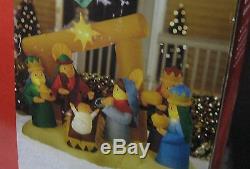 Gemmy Airblown Christmas Nativity Inflatable 3 Wise Men Jesus Mary Joseph 6' Lon