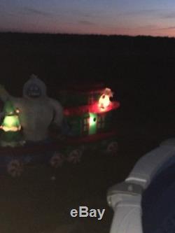 Gemmy Airblown Inflatable 16 Animated Christmas Rudolph Express Train