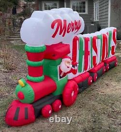 Gemmy Airblown Inflatable 16FT MERRY CHRISTMAS TRAIN TESTED PERFECT CONDITION