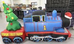 Gemmy Airblown Inflatable 8 Ft Christmas Thomas The Train Sodor Tree Farm Rare