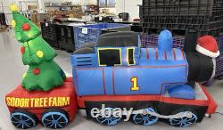 Gemmy Airblown Inflatable 8 Ft Christmas Thomas The Train Sodor Tree Farm Rare