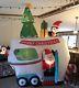 Gemmy Airblown Inflatable 9 Ft Santa Camper Glamper Rv Animated Christmas New