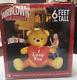 Gemmy Airblown Inflatable Giant 6 Ft Teddy Bear I Love You Heart Lighted 2005