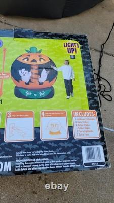 Gemmy Airblown Inflatable Rotating Light Up Halloween Globe Ghosts Pumpkin Vntg Gemmy Airblown Inflatable Rotating Light Up Halloween Globe Ghosts Pumpkin Vntg