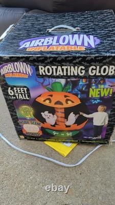 Gemmy Airblown Inflatable Rotating Light Up Halloween Globe Ghosts Pumpkin Vntg Gemmy Airblown Inflatable Rotating Light Up Halloween Globe Ghosts Pumpkin Vntg