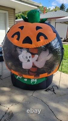 Gemmy Airblown Inflatable Rotating Light Up Halloween Globe Ghosts Pumpkin Vntg Gemmy Airblown Inflatable Rotating Light Up Halloween Globe Ghosts Pumpkin Vntg