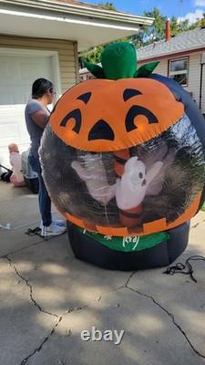 Gemmy Airblown Inflatable Rotating Light Up Halloween Globe Ghosts Pumpkin Vntg Gemmy Airblown Inflatable Rotating Light Up Halloween Globe Ghosts Pumpkin Vntg
