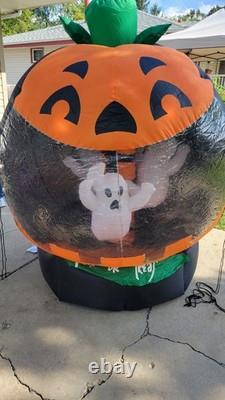 Gemmy Airblown Inflatable Rotating Light Up Halloween Globe Ghosts Pumpkin Vntg Gemmy Airblown Inflatable Rotating Light Up Halloween Globe Ghosts Pumpkin Vntg