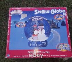 Gemmy Airblown Inflatable Snow Globe Let It Snow 4 Foot Tall