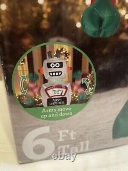 Gemmy Airblown inflatable Animated lighted Robot Christmas Decoration RARE 6